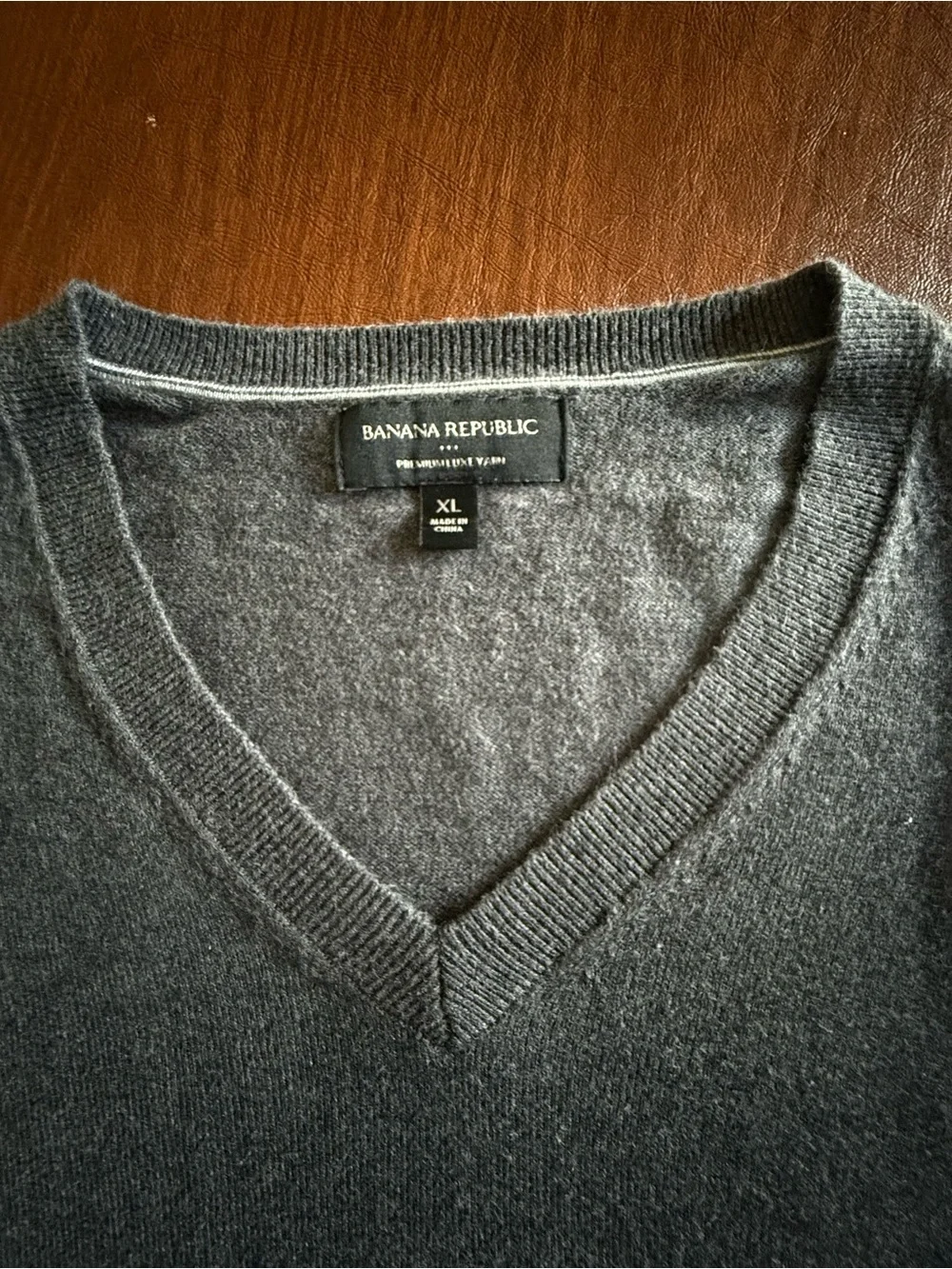 EUC Banana Republic Dark Charcoal V-Neck Sweater